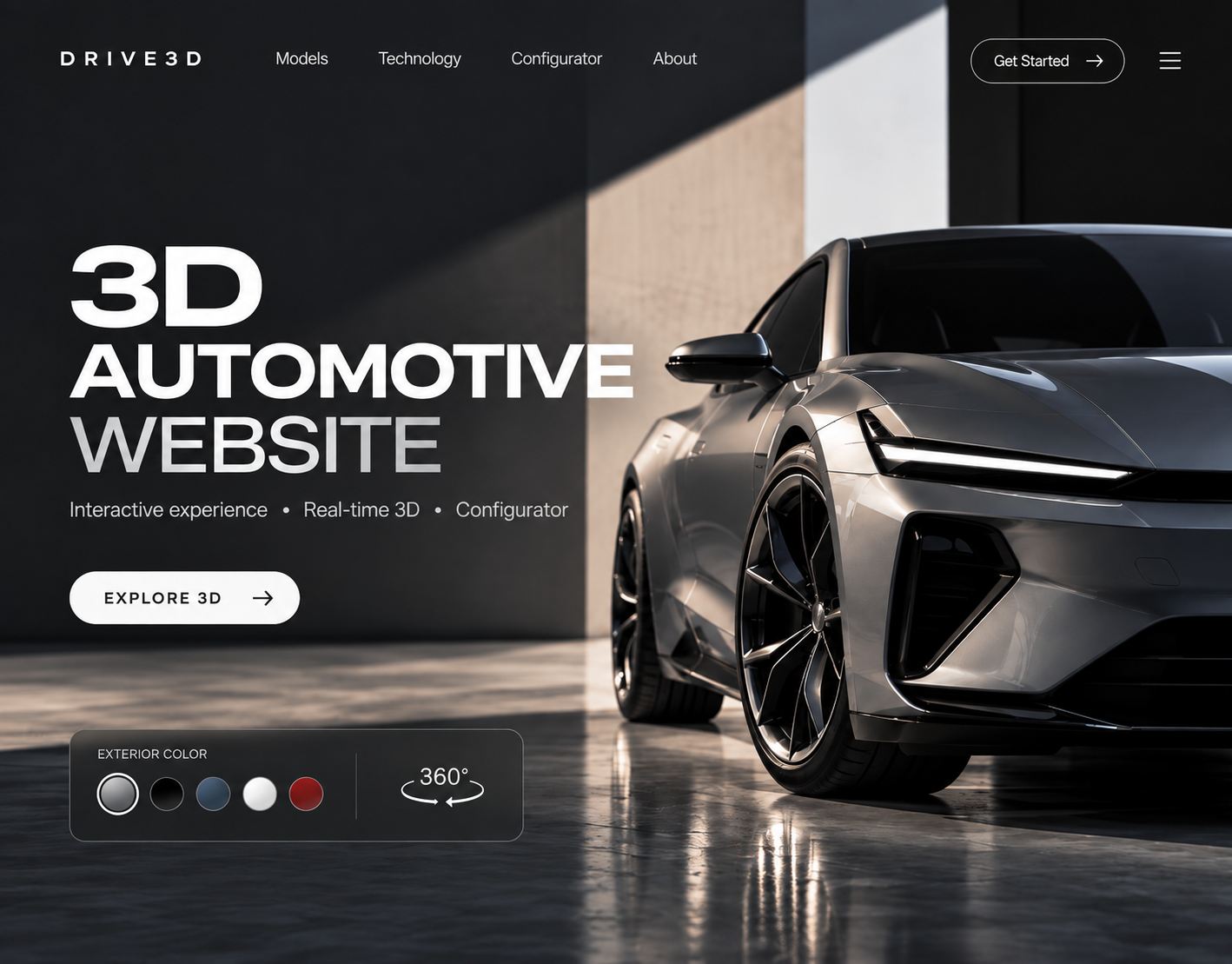 Interactive 3D Automotive Website